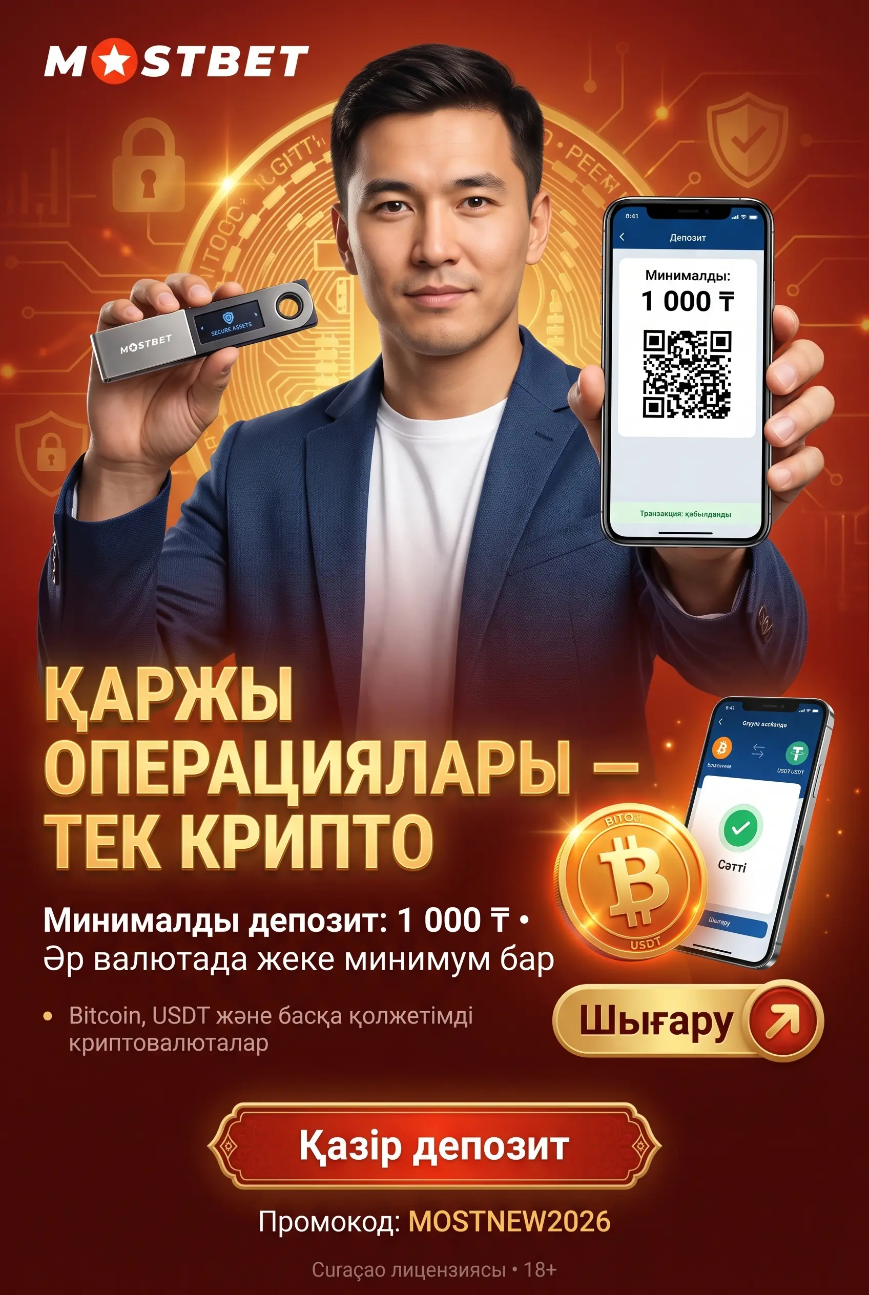 Mostbet KZ қаржы операциялары және криптовалюта әдістері